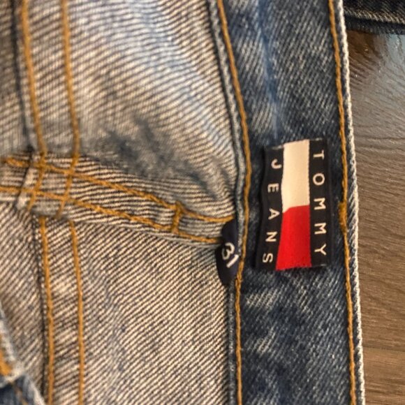 vintage 90s tommy hilfiger denim jeans size 31/34 - Picture 3 of 10